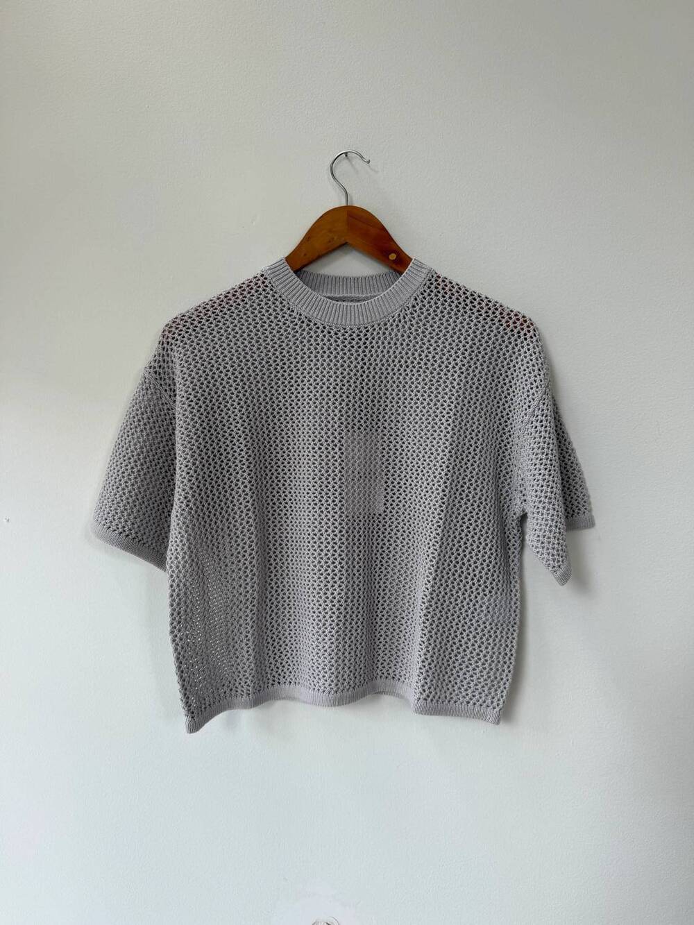 NEW STITCHES & STRIPES women's lydia crewneck tee in rain